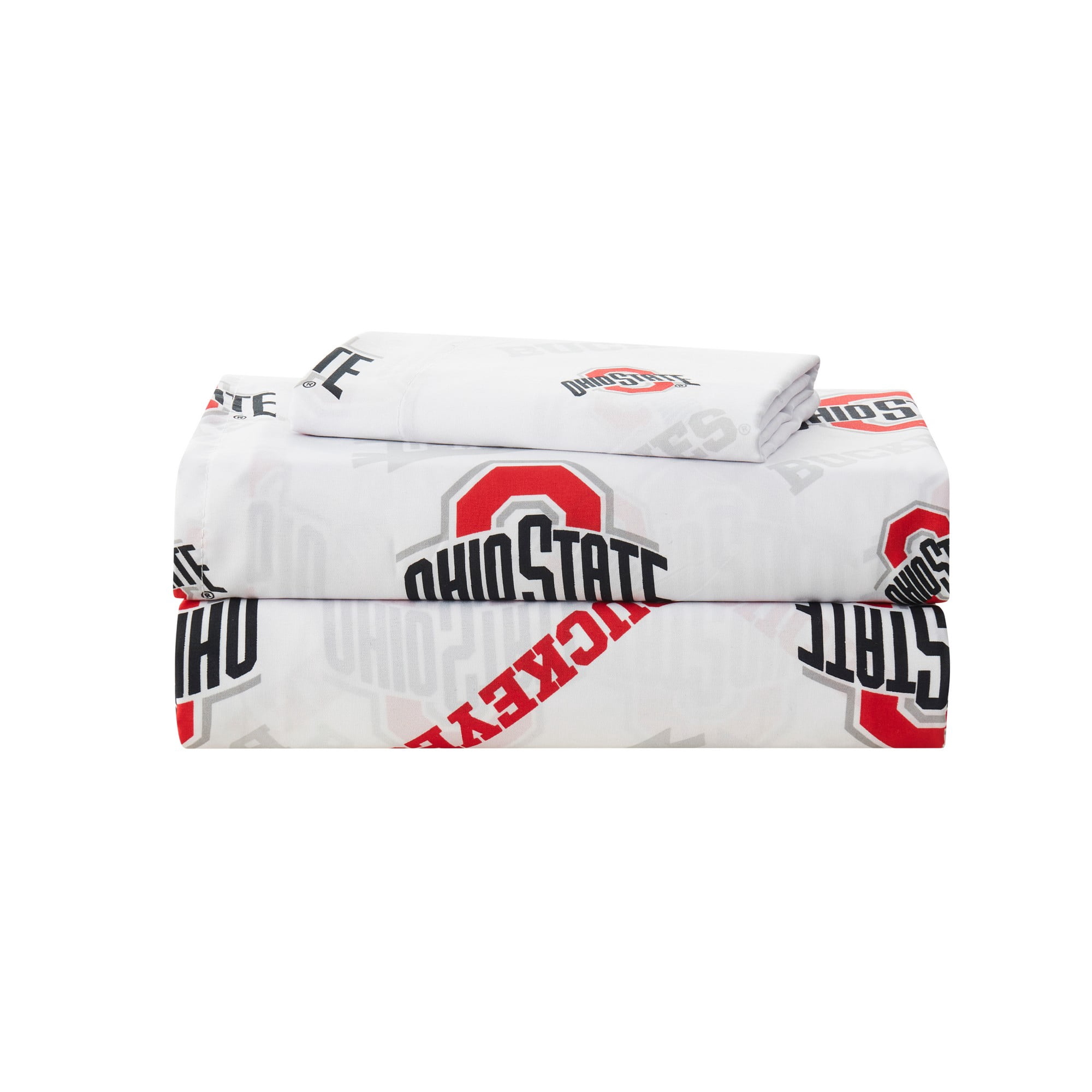 NCAA Officially Licensed Ohio State Buckeyes Microfiber Bed Sheet Set - Full