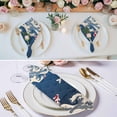 thumbnail image 2 of Coastal Wave Cloth Napkins, Japanese Style Ocean Fish Blue Washable and Reusable Dinner Napkins Set of 6, Table Napkin for Kitchen Party Birthday Wedding Hotel Housewarming 20"x20", 2 of 8