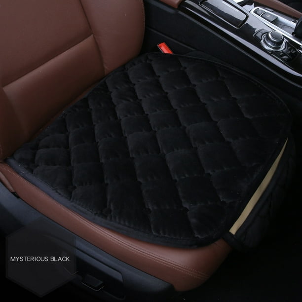 Funda Universal para asiento de coche de invierno cálido para automóviles, fundas de asiento Interior, almohadillas antideslizantes, cojín de cuadros, Protector de asiento de felpa