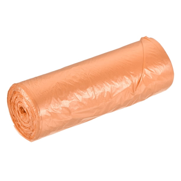 Bolsas de Basura Pequeñas Uxcell de 2-4 Galones, Forros de Cesta de Basura Naranja, 20 Cuentas / Rollo