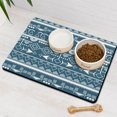 thumbnail image 3 of Boho Retro Floral Pet Feeding Mat-Absorbent Pet Placemat for Food and Water Bowl, with Waterproof Rubber Backing, Quick Dry Water Dispenser Mat for Dog and Cat (16"x24"), 3 of 7
