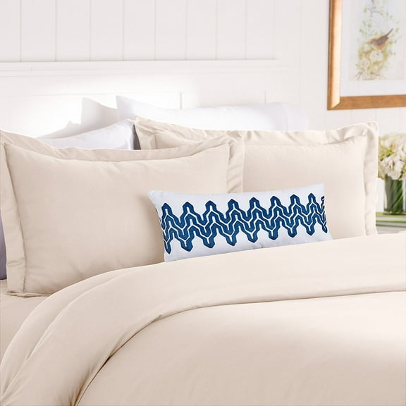 Elegant Comfort Wrinkle Free 1500 Series t 3 Piece Duvet Cover Set FLOWERS Collection King/Cali King, Cream