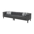 thumbnail image 3 of Mary Dark Gray Velvet Tufted Sofa Chaise Chair Ottoman Living Room Set, 3 of 6