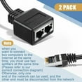 thumbnail image 2 of Divisor de red profesional, adaptador RJ45 sin costuras para DSL de alta velocidad, módem de cable compartido y puertos Ethernet, Plug & Play para soluciones de redes domésticas y de oficina (2, 2 of 5