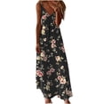 thumbnail image 2 of Nuoqisi Summer Dresses for Women 2026 Sleeveless Casual Boho Maxi Dress V Neck Cut Out Floral A Line Dress, 2 of 5