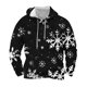 thumbnail image 1 of Sudadera con capucha para hombre, informal, con cordón, estampado navideño, deportiva, blusa de poliéster, 1 of 4
