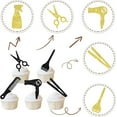thumbnail image 2 of 36PCS Hairdresser Cupcake Toppers, Black & Golden Glitter Barbershop Cupcake Picks, Cake Decorations for Haircut Salon/Bridal Shower/Birthday/Retirement Party, Hairstylist Party Decorations, 2 of 5
