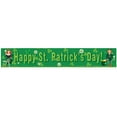 thumbnail image 2 of Japceit St Patricks Day Decoration, Large Happy St. Patrick'S Day Banner, Shamrock Clovers Sign Irish Party Hanging Supplies Decor with Brass Grommet for Outdoor, Indoor, Yard, Garden, Luck Holiday, 2 of 5