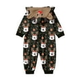 thumbnail image 2 of CUZIBR Christmas Family Pajamas Hooded Full Zipper Up Sleepwear Outfits Long Sleeve Cute Snowflake Print One Piece Jumpsuits Loungewear For Baby,Black,9-12 Months, 2 of 6