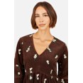 Eee Plug Yumi Embroidered Daisy V-Neck Cord Dress - Brown, 10 - Walmart.com