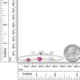 thumbnail image 3 of Gem Stone King 925 Silver and 10K Yellow Gold Pink Moissanite Pink Created Sapphire Moissanite and Lab Grown Diamond Tennis Bracelet for Women By Keren Hanan (2.10 cttw, Adjustable up To 9 inch), 3 of 4