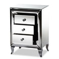 thumbnail image 3 of Baxton Studio Pauline Contemporary Glam and Luxe Mirrored 3-Drawer End Table, 3 of 9
