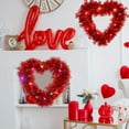 thumbnail image 2 of Glowing Ornaments Led Decoration Wreath Red Heart Shaped Garland Valentine Day WHITE LIGHT, 2 of 7