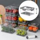 thumbnail image 3 of Organizador de plástico transparente para almacenamiento de alimentos, resistente a la humedad, con tapa para sellador al vacío Gris 2.5L, 3 of 9