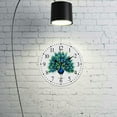 thumbnail image 6 of MDF Printed Wall Clock for Home Living Room Bedroom Decoration Flat Round Peacock 300mm, 6 of 7