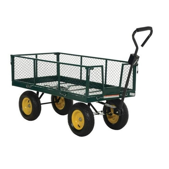 Vestil LSC-2448-4SD Landscape Cart with Fold Down Side- 1000 lbs