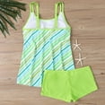 thumbnail image 5 of Viluyesy Womens Plus Size Swimsuits, Prints Tankini Tops and Swim Shorts Loose Fit Bathing Suits 2-Piece Green 5XL, 5 of 7