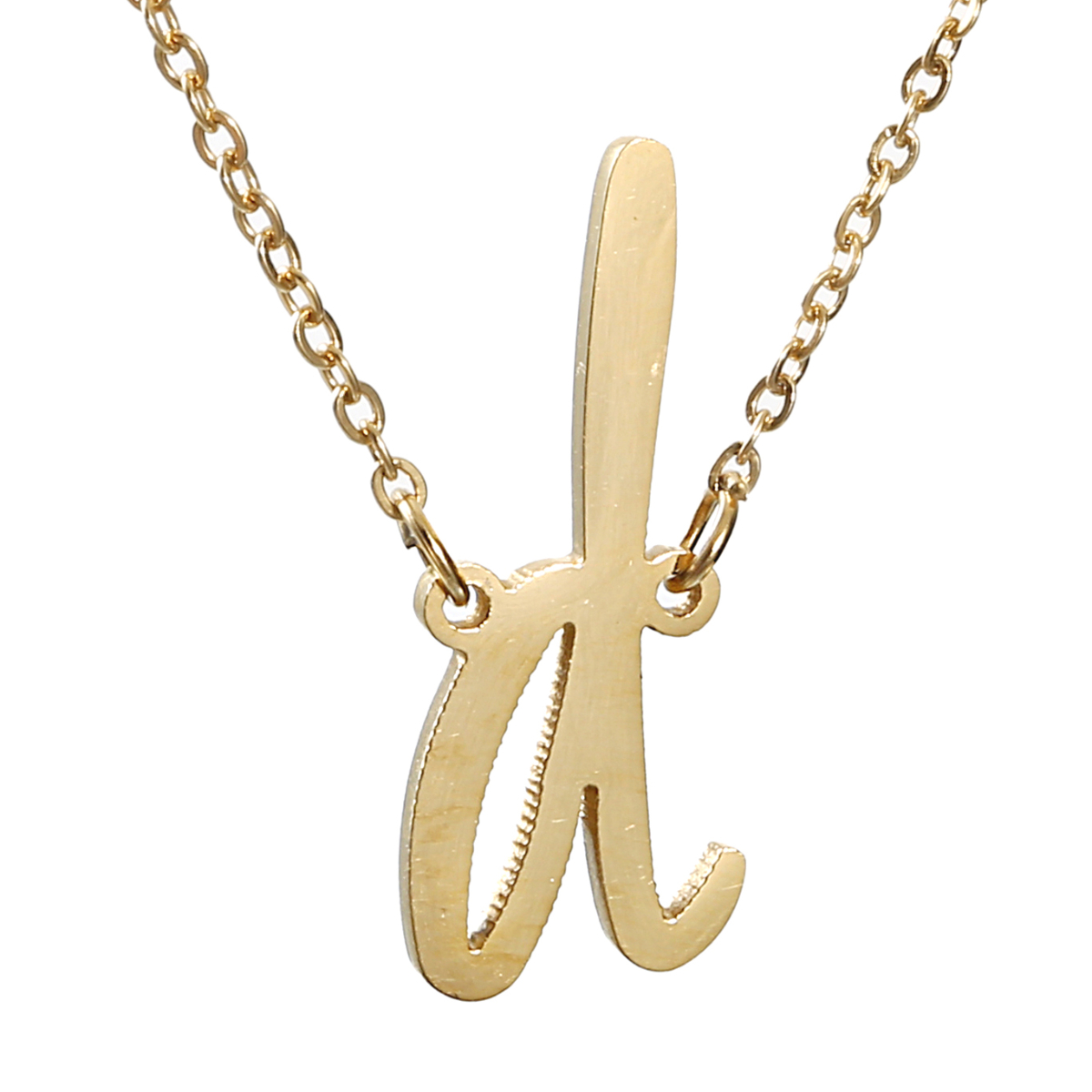 D Initial Necklace Alphabet Pendant 18k Gold Plated Stainless Steel