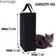 thumbnail image 3 of 45L Laundry Baskets with Handle (Black), Collapsible Thin Laundry Basket Oxford Cloth Laundry Bag Rectangular Laundry Baskets Bathroom Bag 39x19x60C, 3 of 5