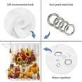 thumbnail image 4 of Thanksgiving Pumpkins Bathroom Shower Curtains with 12 Hooks Polyester Waterproof Shower Curtain for Stalls and Bathtubs Fall Maple Butterflies Sunflowers Decorative Bathroom Curtain 36x72 Inches, 4 of 7