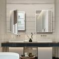 thumbnail image 3 of IDYLLOR Plastic Bathroom Medicine Mirror Cabinet 16 x 22 inch, Surface and Recessed Mount, Beveled Edge Mirror, 3 of 7