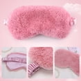 thumbnail image 3 of HEQUSIGNS 4Pcs Plush Eye Mask, Soft Sleeping Blindfold Eye Cover with Adjustable Strap, Comfortable Fluffy Sleep Mask for Kids Women Eye Protection, 3 of 7