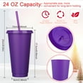 thumbnail image 4 of Vaso Honeydak, 60 unidades, con pajita y tapa, 700-800 ml, reutilizable, 4 of 7
