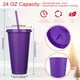 thumbnail image 4 of Vaso Honeydak, 60 unidades, con pajita y tapa, 700-800 ml, reutilizable, 4 of 7