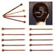 thumbnail image 1 of 14 Paquetes de Palillos de Cabellero de Impresos Antiguos Perfecl para Mujer 13 Cm Horquilla de madera, 1 of 8