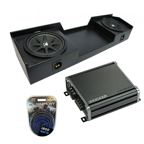 99-06 GMC Sierra Ext Truck Kicker Comp C12 Dual 12" Rhino Coated Sub Box CXA8001