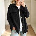 thumbnail image 2 of Enjoytime Jackets for Women Lapel Long Sleeve Button Down Shacket Fall Trendy Casual Coat Plus Size Clothes, 2 of 7