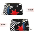 thumbnail image 3 of Large Clutch Leather Makeup Bag, Star Fashion Cool Girl Travel Toiletries Bag, Ladies Cosmetic Storage Bag, 3 of 8