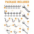 thumbnail image 2 of INCLY 176PCS Extra Thick Black Pegboard Hooks Set, 1/4" Heavy Duty Metal Peg Board Hook Assortment with Peg Lock Pegboard Accessories for Garage Wall Organizer Hanging Tools, 2 of 7