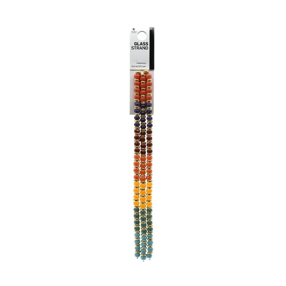 Blue Moon Beads Multi-Color Glass Bead Strand, 22.5 inches, Teen to Adult, 3 Pieces