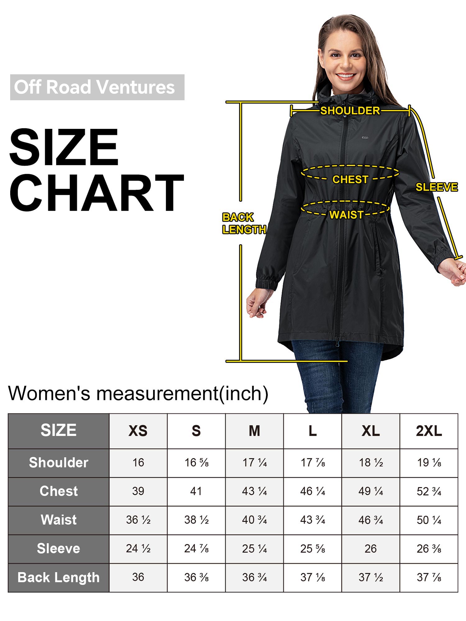 Off Road Ventures Women's Waterproof Rain Jacket with Hood photo 2