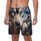thumbnail image 1 of Balery Vintage Blue Floral Wolf Bañador para hombre, shorts de playa de secado rápido con entrepierna y forro de compresión-XX-Large, 1 of 6