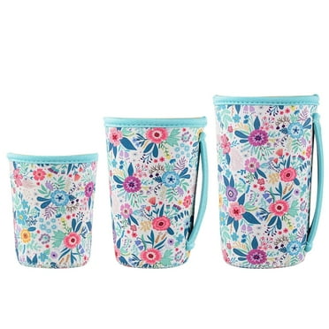 Set of 3 Cup Sleeves for Cold Beverages Practical Ice Coffee Insulated Sleeves with Handle Slip Resistants Bottle Cover
