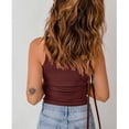 thumbnail image 4 of Camiseta sin mangas NikouMX acanalada con cuello en V Color liso S M L XL XXL, 4 of 5