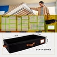 thumbnail image 3 of HOMELUX THEORY 2pc Under Bed Storage Containers, Bedroom Under the Bed Drawer Storage Organizer with Bins and Lids, Large Underbed Clothes Storage Box Ideal for Blanket, Fabric, & Shoes (Black), 3 of 10