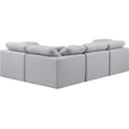 thumbnail image 3 of Meridian Furniture Indulge 123.5" Fabric L-Shaped Modular Sectional in Gray, 3 of 10