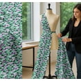 thumbnail image 5 of Soimoi Cotton Voile Fabric Leaves & Tulip Floral Print Fabric by Yard 42 Inch Wide, 5 of 7