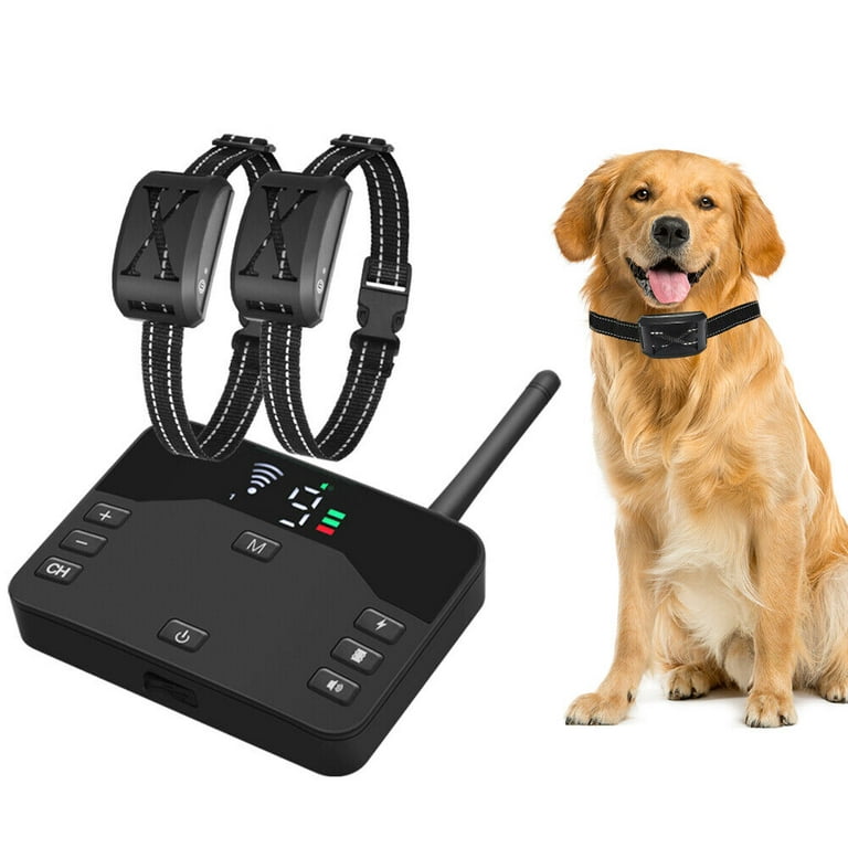 Onemayship Wireless Electric Dog Fence Pet Containment System Shock Collars  For 2 Dogs Safe 