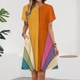 thumbnail image 2 of 70s Retro Gallery Sundress Short Sleeve Dress Summer Women Clothes Dress for Women Dresses, 2 of 7