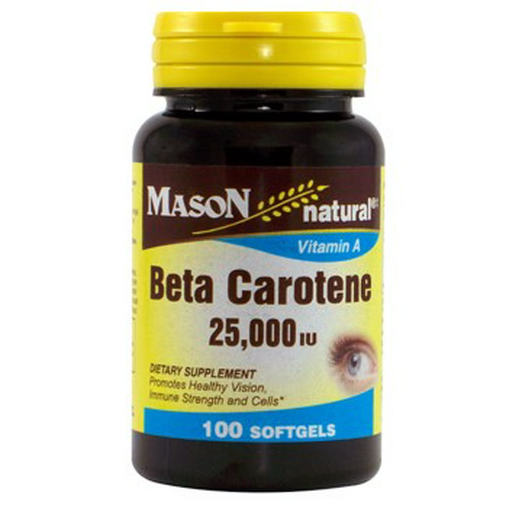 Mason Natural Beta Carotene Softgels, 100 Ct