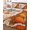 Terracotta, Harvest Gold, Warm Cream, Rust, variant on Quilts Queen Size Bedding Set, Burnt Orange Pumpkins Thanksgiving Reversible Summer Quilt 3 Pieces, Fall Botanical Farmhouse Lightweight Bedspreads Coverlets with 2 Pillow Shams for All Seasons