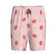 thumbnail image 3 of Picia Floral Strawberr Pajama Shorts for Men, Men's Pajama Bottoms, Sleepwear,Short Pajama Pants-4X-Large, 3 of 9