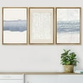 thumbnail image 2 of IDEA4WALL Framed Canvas Print Wall Art Set of 3 Blue White Grunge Geometric Pattern Abstract Shapes Cozy Neutral Modern Art Decorative Contemporary Minimal for Rooms - 16"x24"x3 Natural, 2 of 5