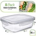 thumbnail image 2 of Recipientes de vidrio para preparación de comidas PrepNaturals de 1 L (paquete de 8), 2 of 7