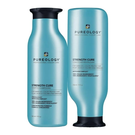 Pureology Strength Cure Shampoo and Conditioner For Damaged Hair 9 oz Duo Set