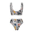 thumbnail image 6 of Rocae Dog for Bikini Set for Women Two Piece Sexy High Swimsuits Split Crossover Bikini Small, 6 of 9